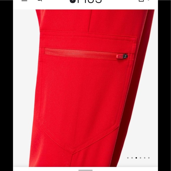 NWT FIGS Zamora Joggers Scrub Pants in Winning Red - Picture 6 of 10